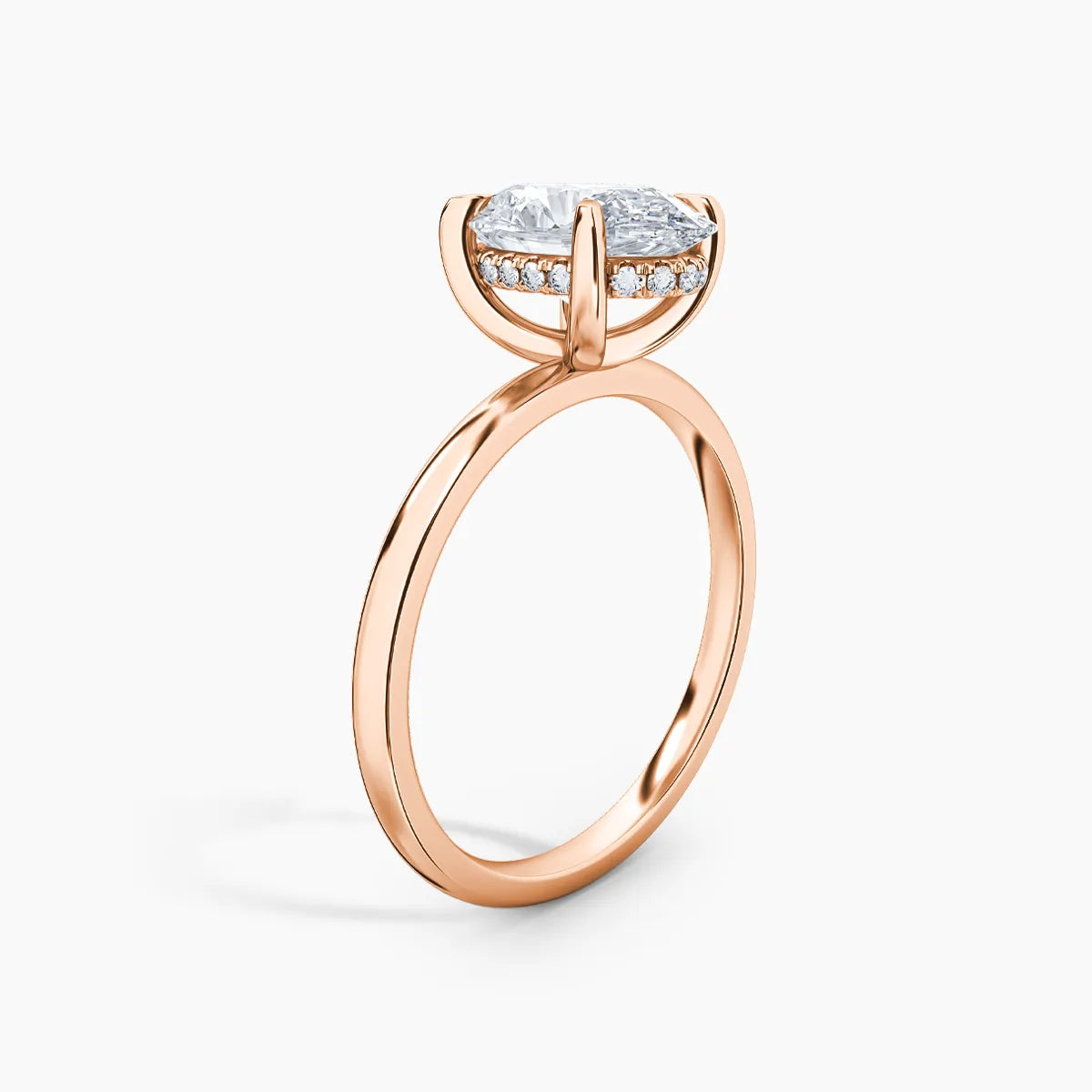 Billie Solitaire Hidden Halo Lab Grown Diamond Engagement Ring
