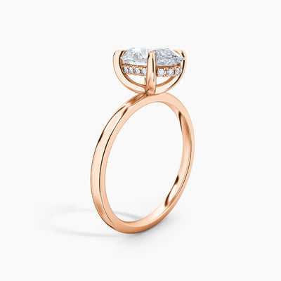 Billie Solitaire Hidden Halo Lab Grown Diamond Engagement Ring