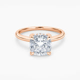 Billie Solitaire Hidden Halo Lab Grown Diamond Engagement Ring