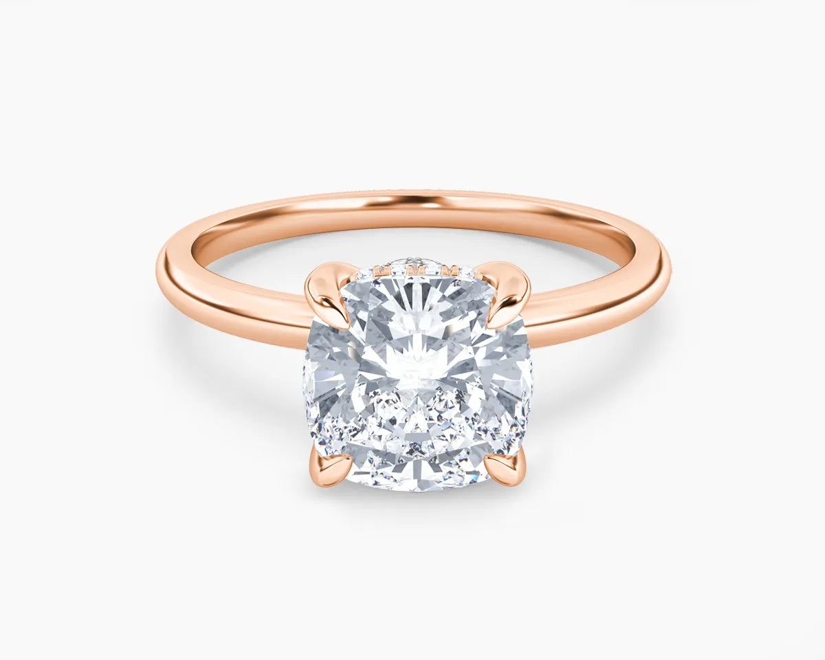 Billie Solitaire Hidden Halo Lab Grown Diamond Engagement Ring