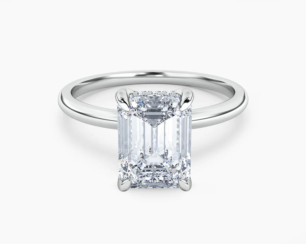 Billie Solitaire Hidden Halo Lab Grown Diamond Engagement Ring