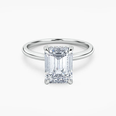 Billie Solitaire Hidden Halo Lab Grown Diamond Engagement Ring