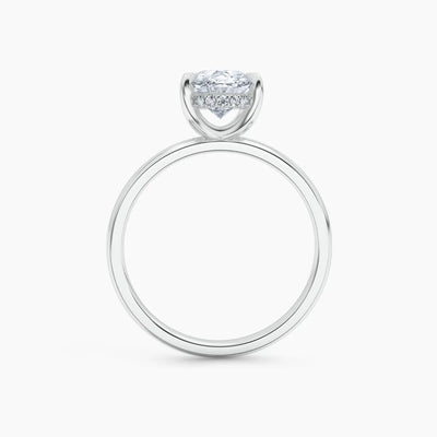 Billie Solitaire Hidden Halo Lab Grown Diamond Engagement Ring