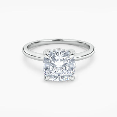 Billie Solitaire Hidden Halo Lab Grown Diamond Engagement Ring