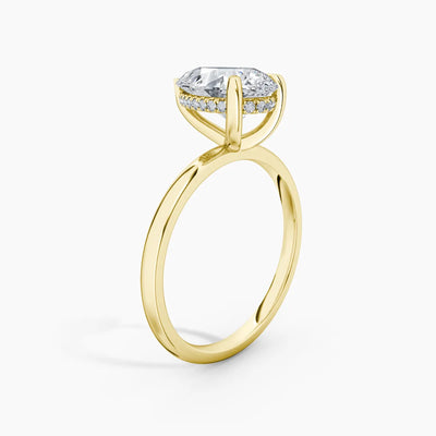 Billie Solitaire Hidden Halo Lab Grown Diamond Engagement Ring