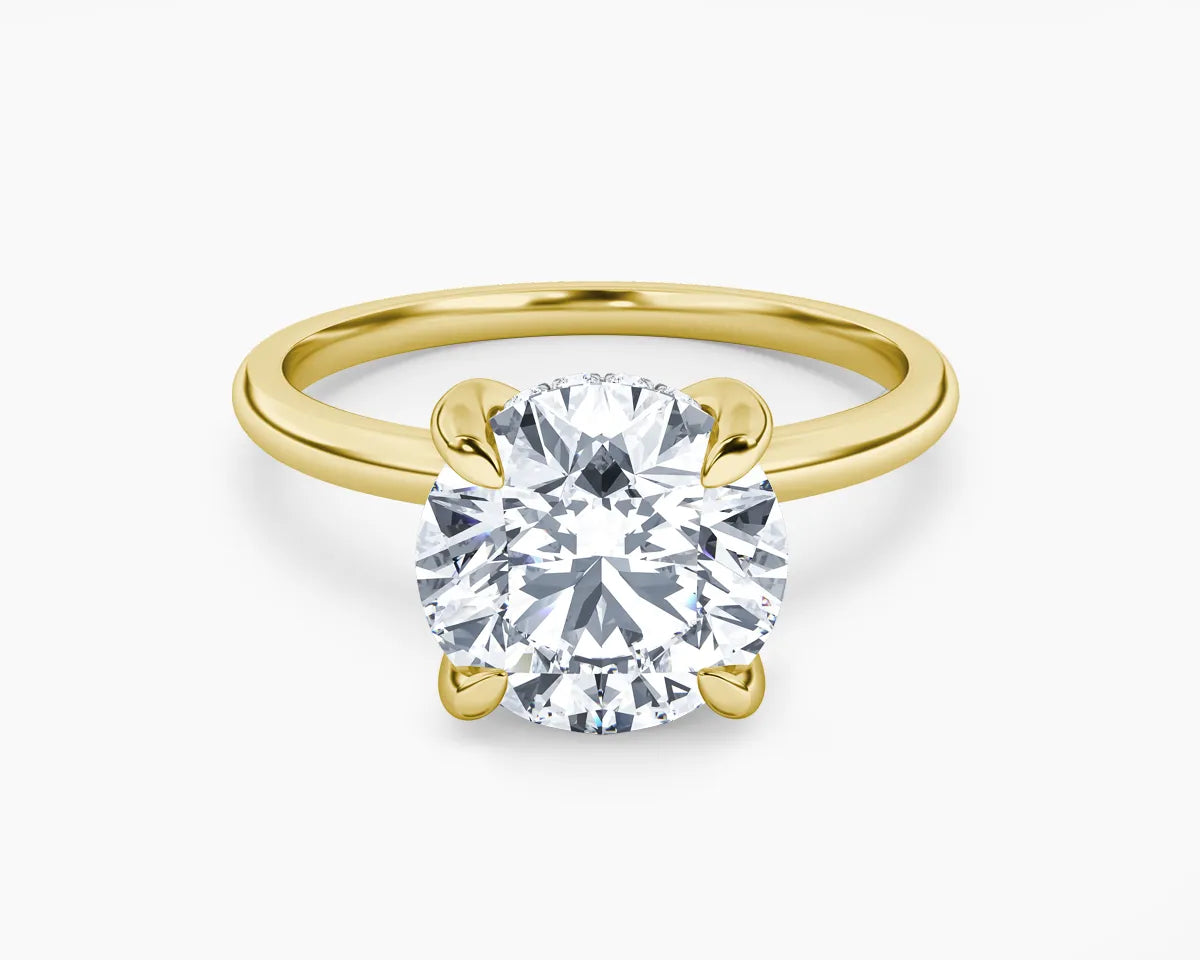 Billie Solitaire Hidden Halo Lab Grown Diamond Engagement Ring
