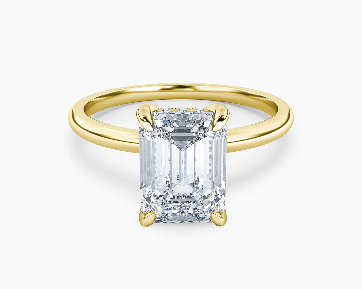 Billie Solitaire Hidden Halo Lab Grown Diamond Engagement Ring