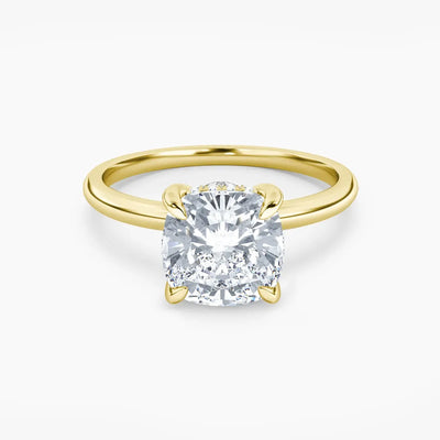 Billie Solitaire Hidden Halo Lab Grown Diamond Engagement Ring