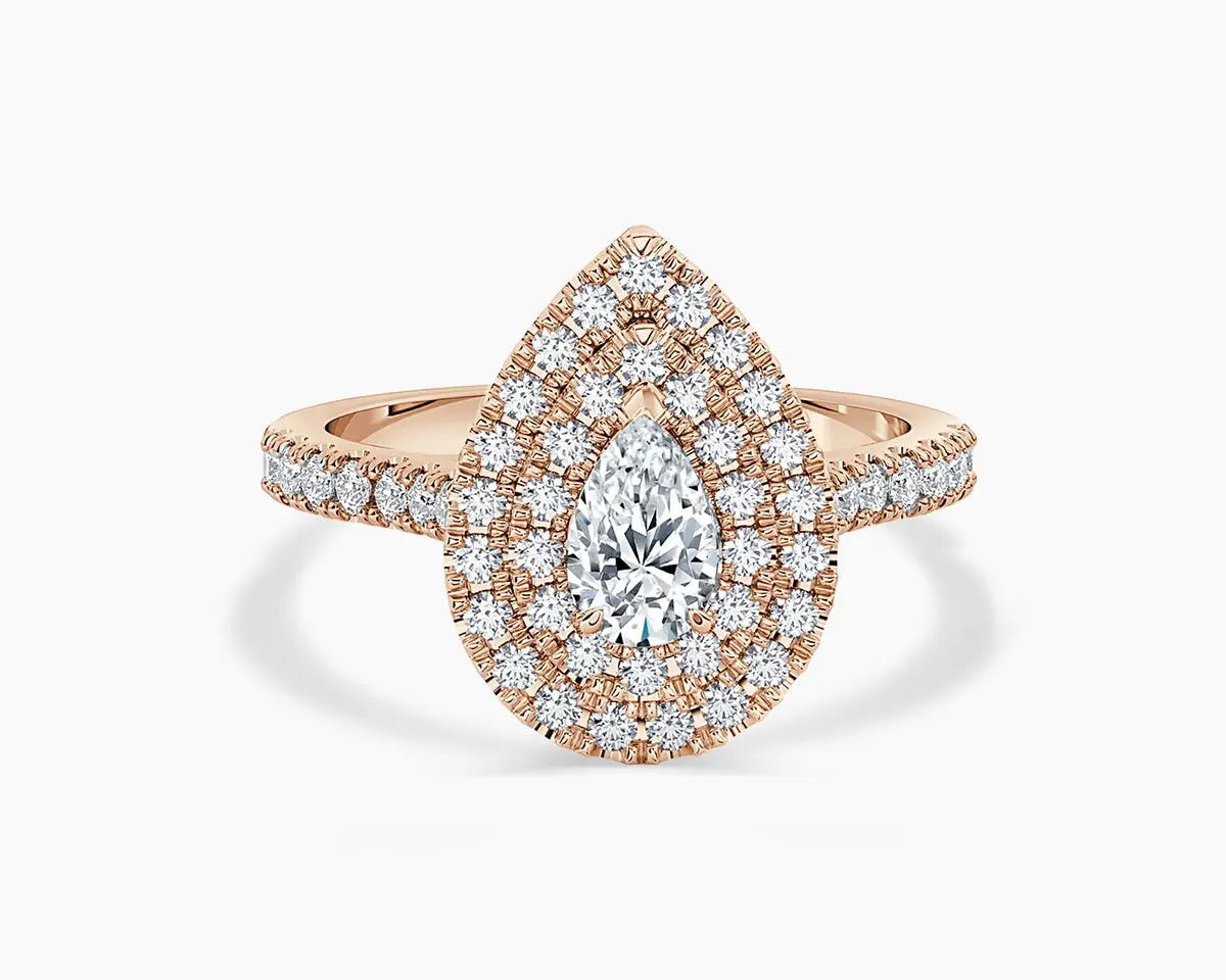 Paris Double Halo Lab Grown Diamond Engagement Ring