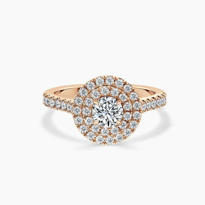 Paris Double Halo Lab Grown Diamond Engagement Ring