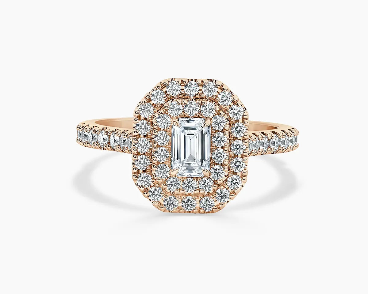 Paris Double Halo Lab Grown Diamond Engagement Ring