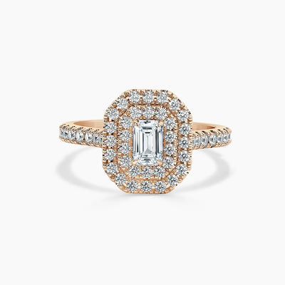 Paris Double Halo Lab Grown Diamond Engagement Ring