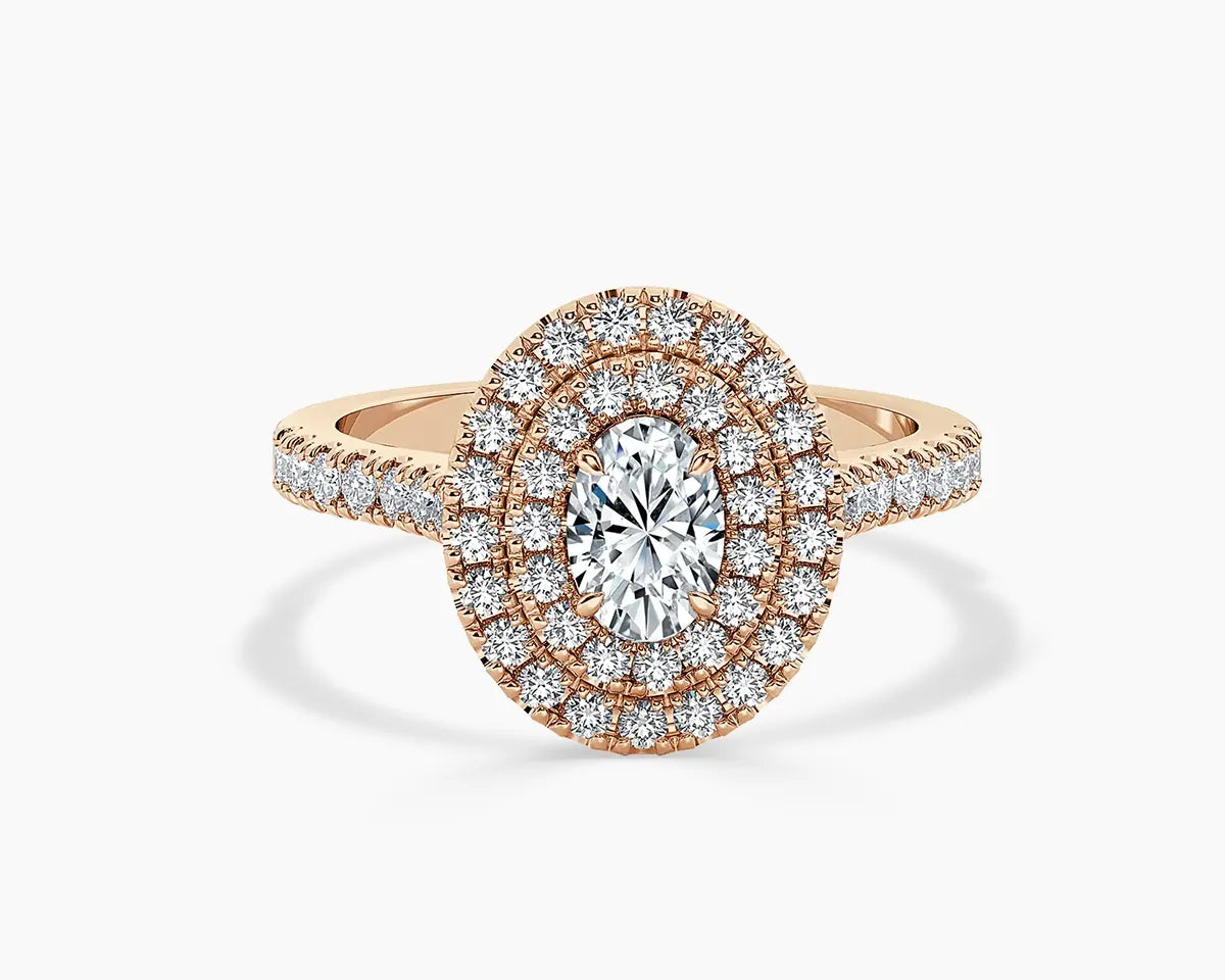 Paris Double Halo Lab Grown Diamond Engagement Ring