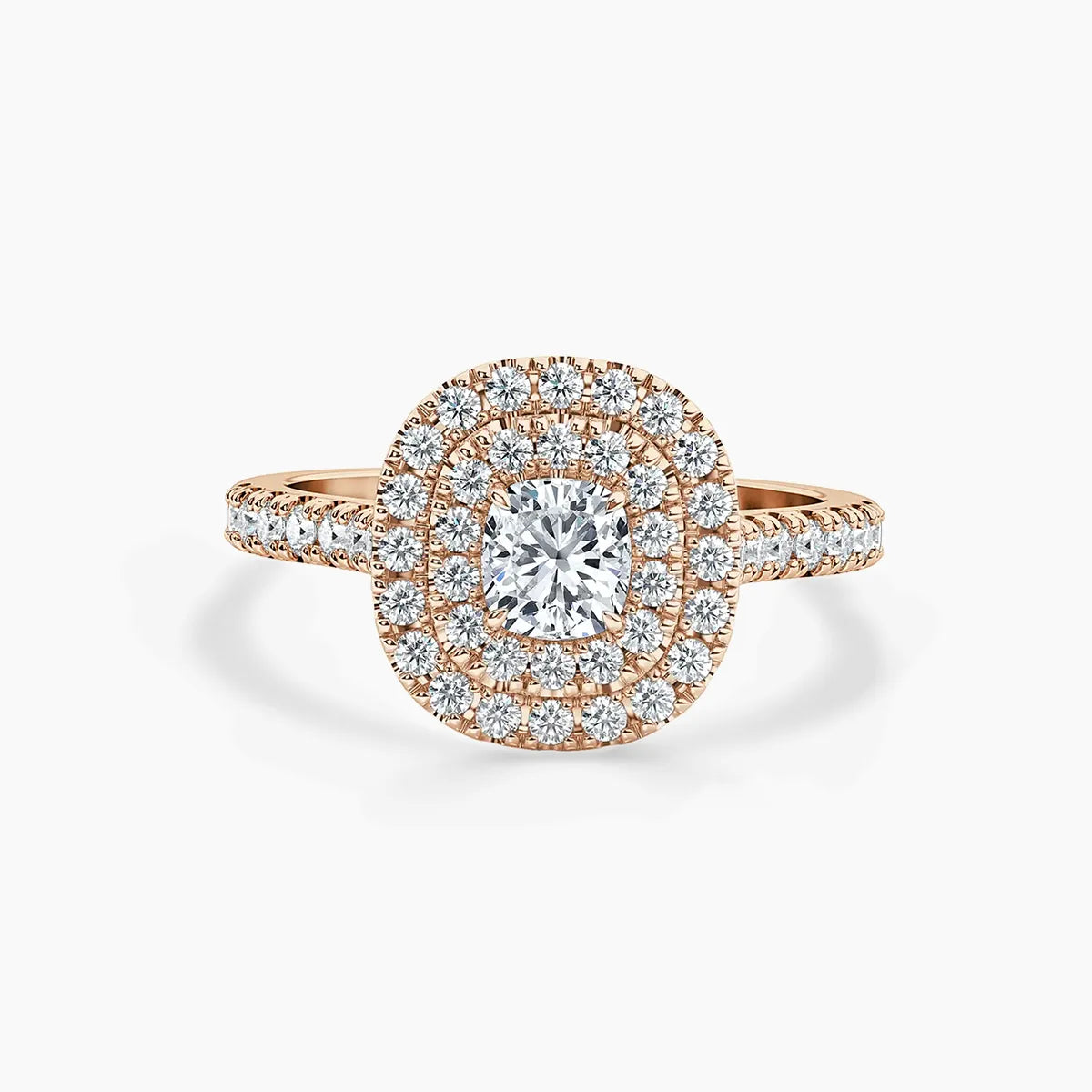 Paris Double Halo Lab Grown Diamond Engagement Ring