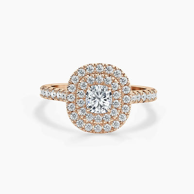 Paris Double Halo Lab Grown Diamond Engagement Ring