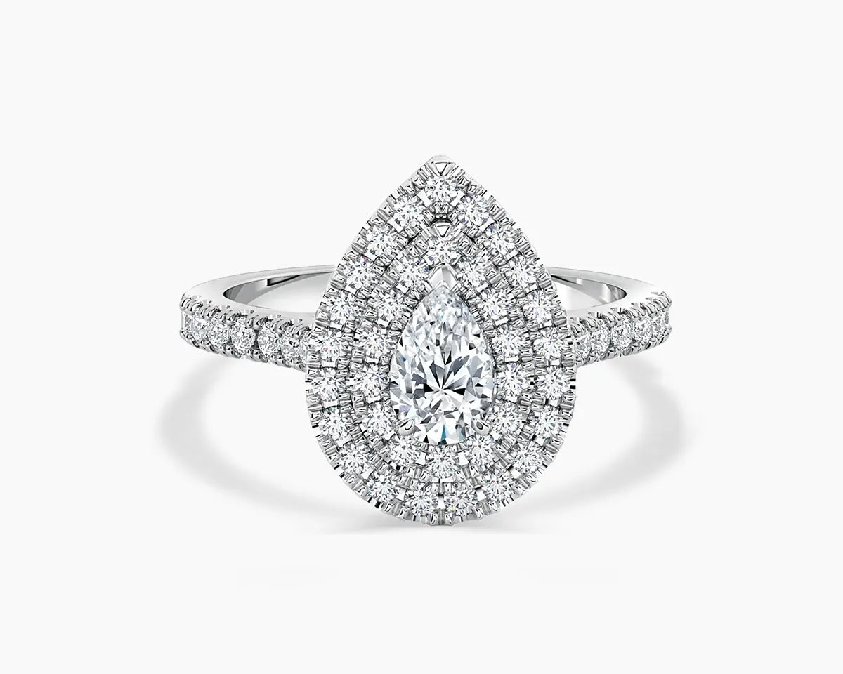 Paris Double Halo Lab Grown Diamond Engagement Ring