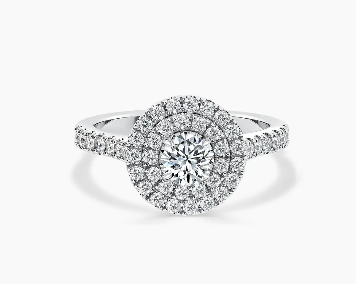 Paris Double Halo Lab Grown Diamond Engagement Ring