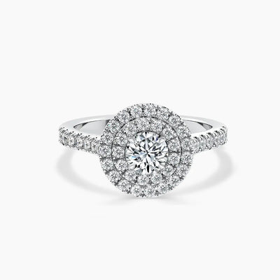 Paris Double Halo Lab Grown Diamond Engagement Ring