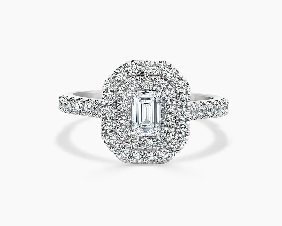 Paris Double Halo Lab Grown Diamond Engagement Ring