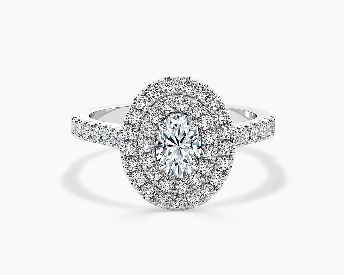 Paris Double Halo Lab Grown Diamond Engagement Ring
