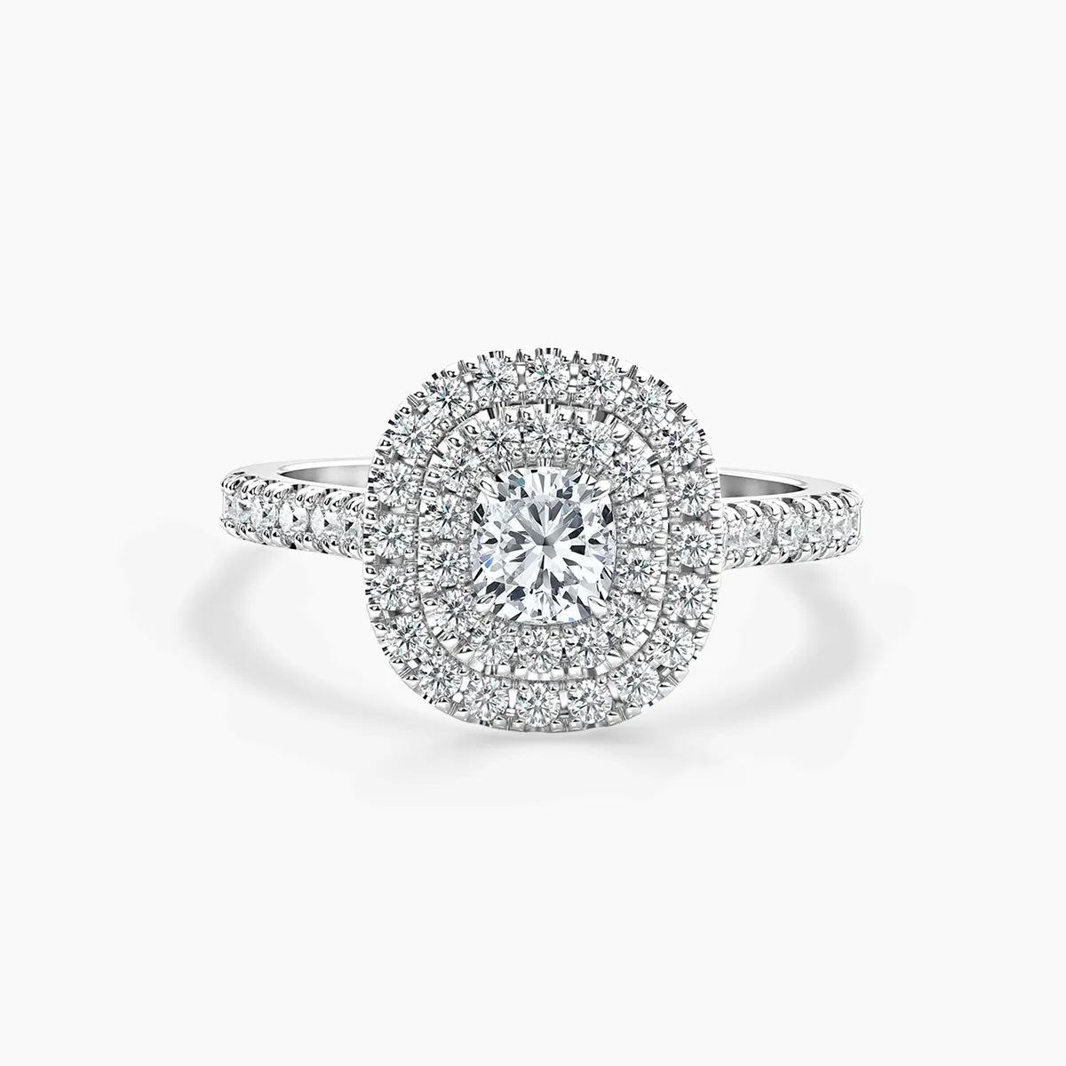 Paris Double Halo Lab Grown Diamond Engagement Ring