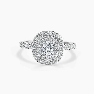 Paris Double Halo Lab Grown Diamond Engagement Ring