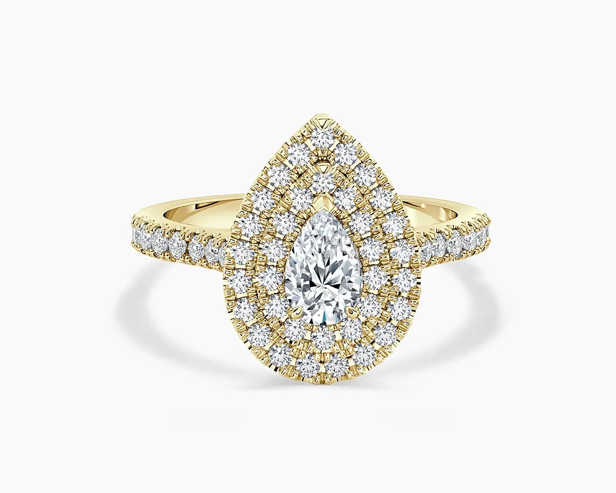 Paris Double Halo Lab Grown Diamond Engagement Ring