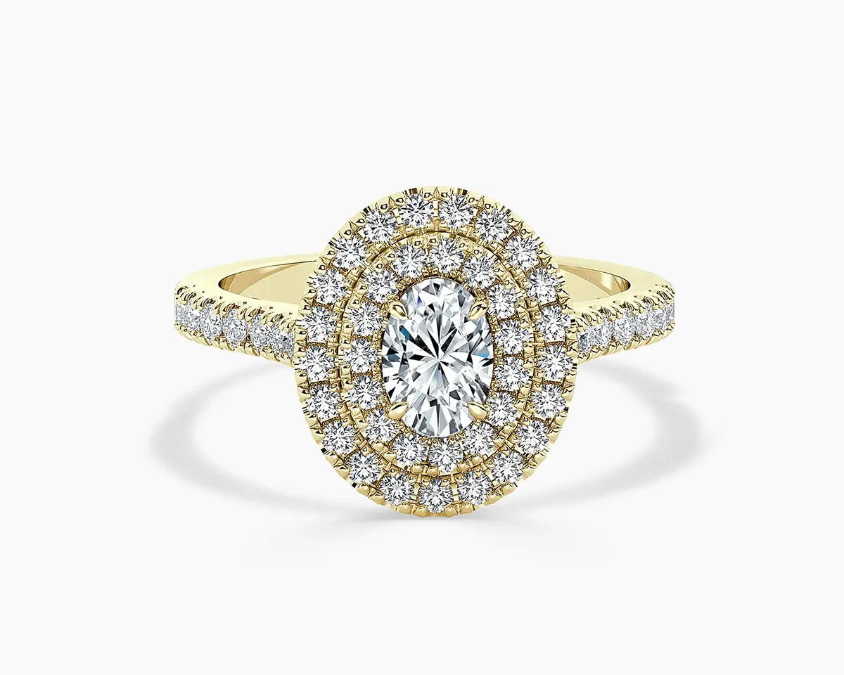 Paris Double Halo Lab Grown Diamond Engagement Ring