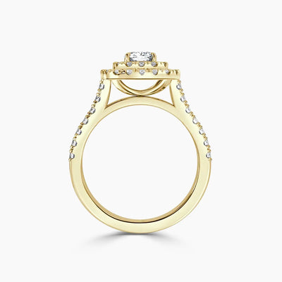 Paris Double Halo Lab Grown Diamond Engagement Ring