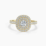 Paris Double Halo Lab Grown Diamond Engagement Ring