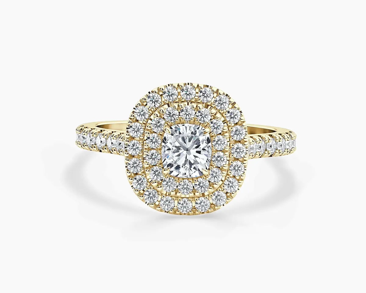 Paris Double Halo Lab Grown Diamond Engagement Ring