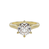 "ELAYNA" Solitaire Round Brilliant Cut Engagement Ring