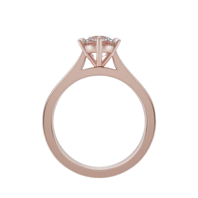 "ELAYNA" Solitaire Round Brilliant Cut Engagement Ring