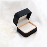 Double Wedding Ring Box Modern Engagement Ring Box Wedding Ceremony Gift Jewellery Box Jewellery Tools Packaging