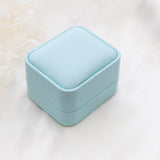 Double Wedding Ring Box Modern Engagement Ring Box Wedding Ceremony Gift Jewellery Box Jewellery Tools Packaging