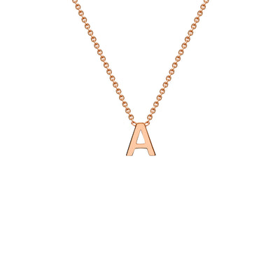 Rose Gold Petite Letter Initial Necklace