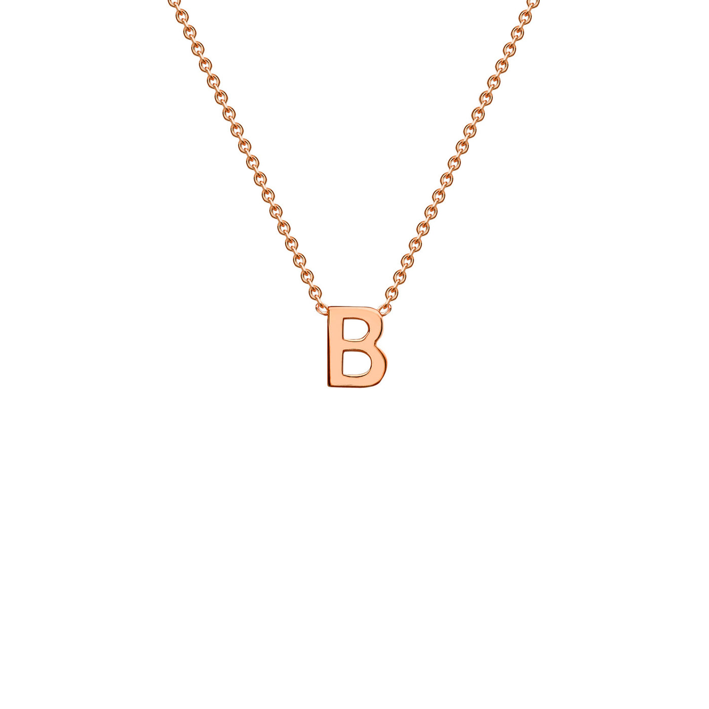 Rose Gold Petite Letter Initial Necklace