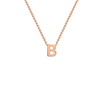 Rose Gold Petite Letter Initial Necklace