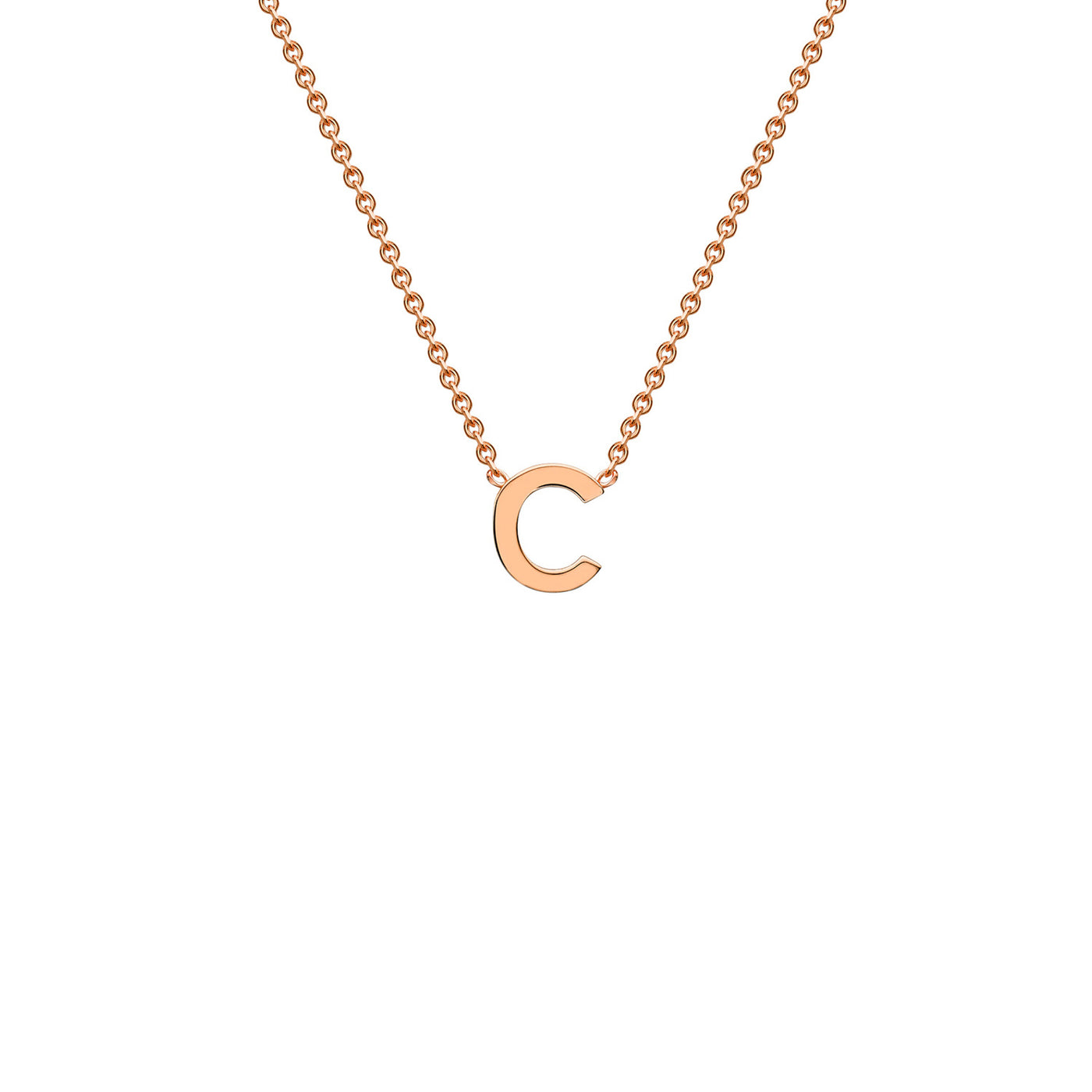 Rose Gold Petite Letter Initial Necklace