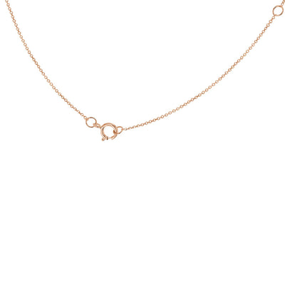 9K Rose Gold 'D' Initial Adjustable Letter Necklace 38/43cm