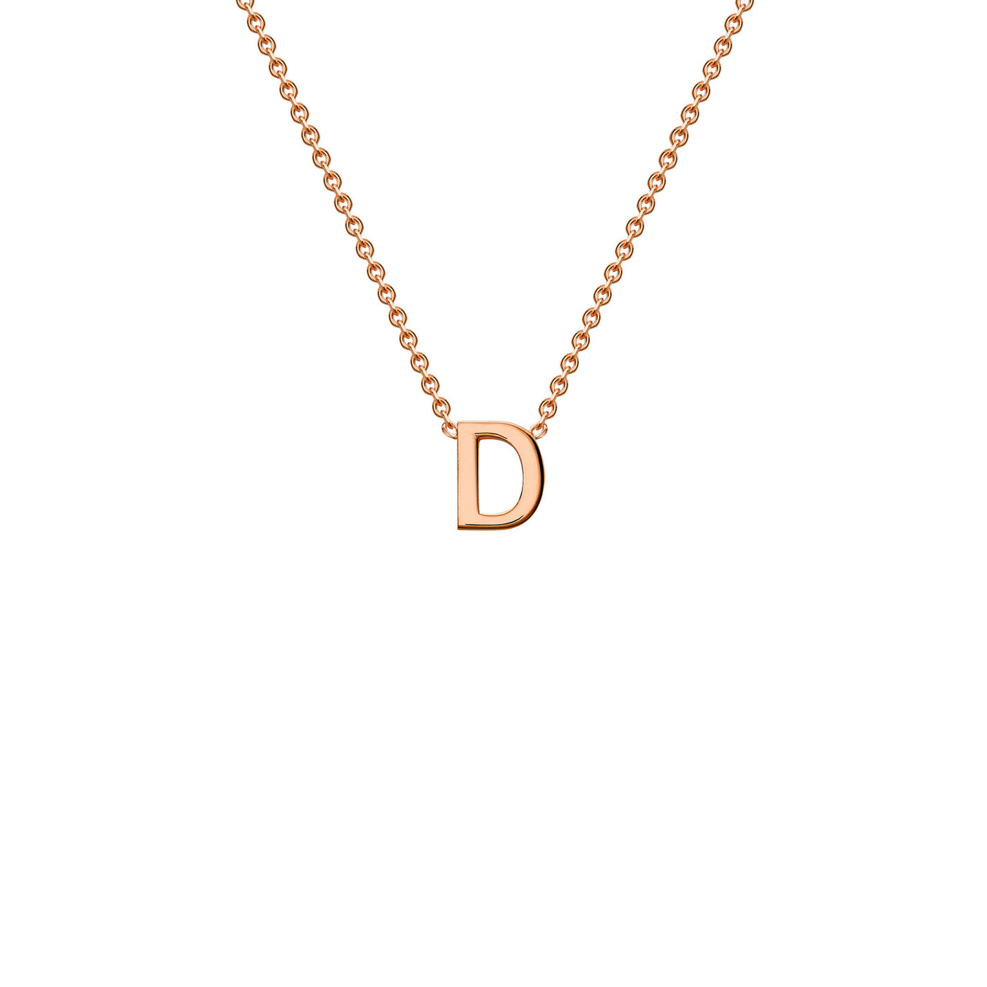 Rose Gold Petite Letter Initial Necklace