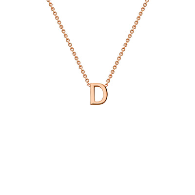 Rose Gold Petite Letter Initial Necklace