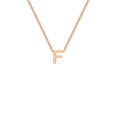 Rose Gold Petite Letter Initial Necklace