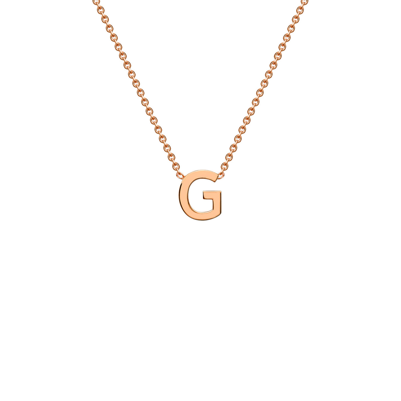 Rose Gold Petite Letter Initial Necklace