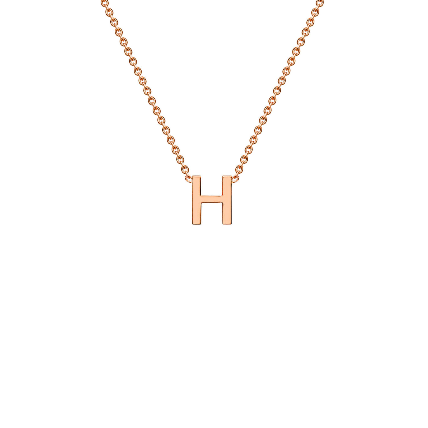 Rose Gold Petite Letter Initial Necklace