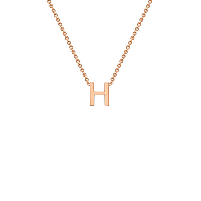 Rose Gold Petite Letter Initial Necklace