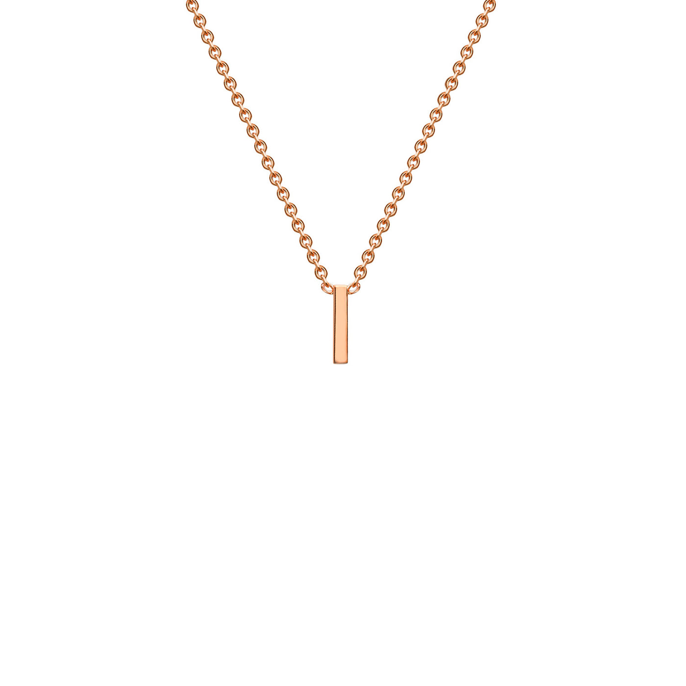 Rose Gold Petite Letter Initial Necklace