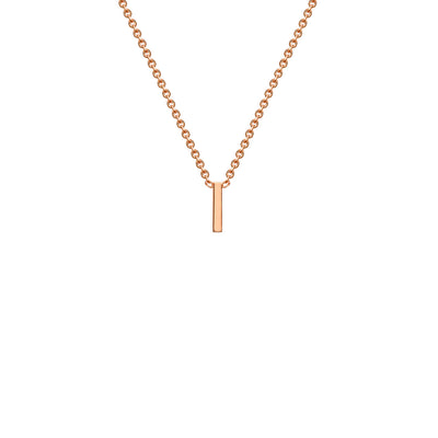 Rose Gold Petite Letter Initial Necklace