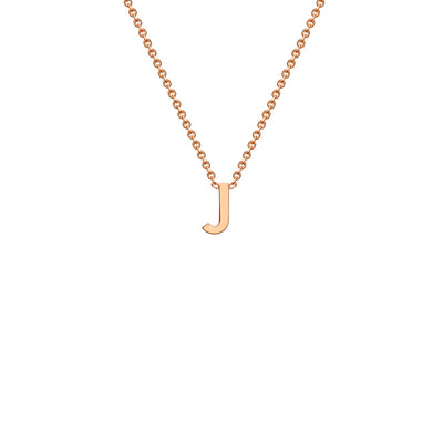 Rose Gold Petite Letter Initial Necklace