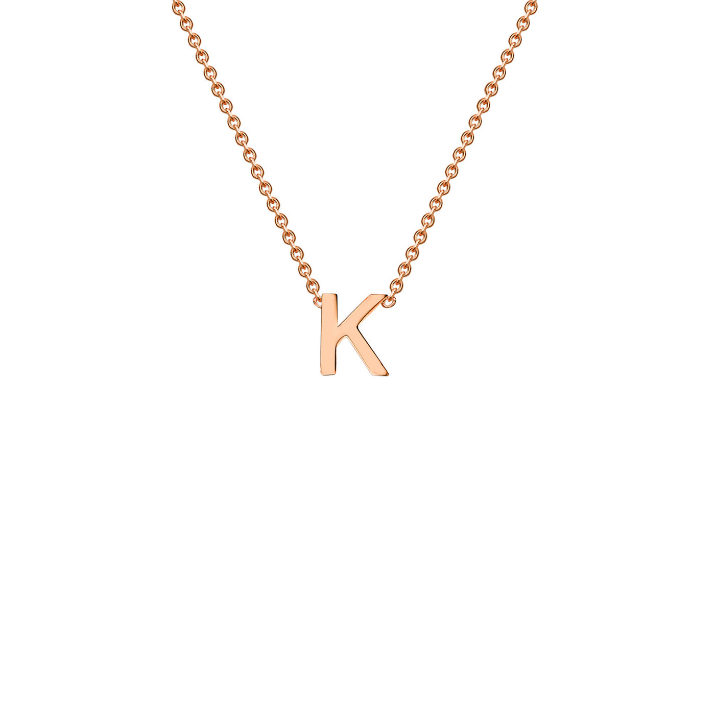 Rose Gold Petite Letter Initial Necklace